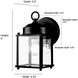 Northsted 1 Light 8 inch Textured Black Outdoor Wall Sconce